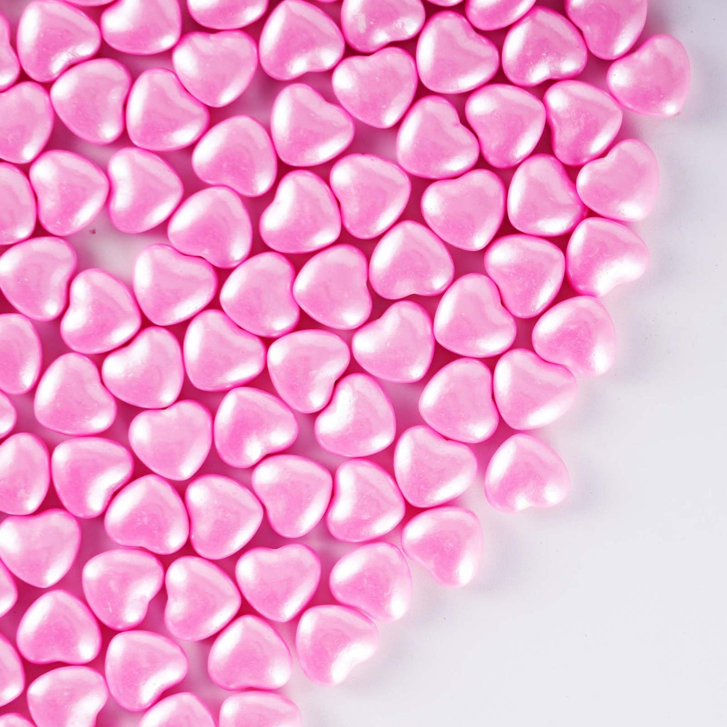 Kasvan Pink Heart Shapes Sprinkles - Edible Candy Pearls 130g/4.58 Oz, Mix Size, Baking Cake Decorations, Ice Cream Toppings and