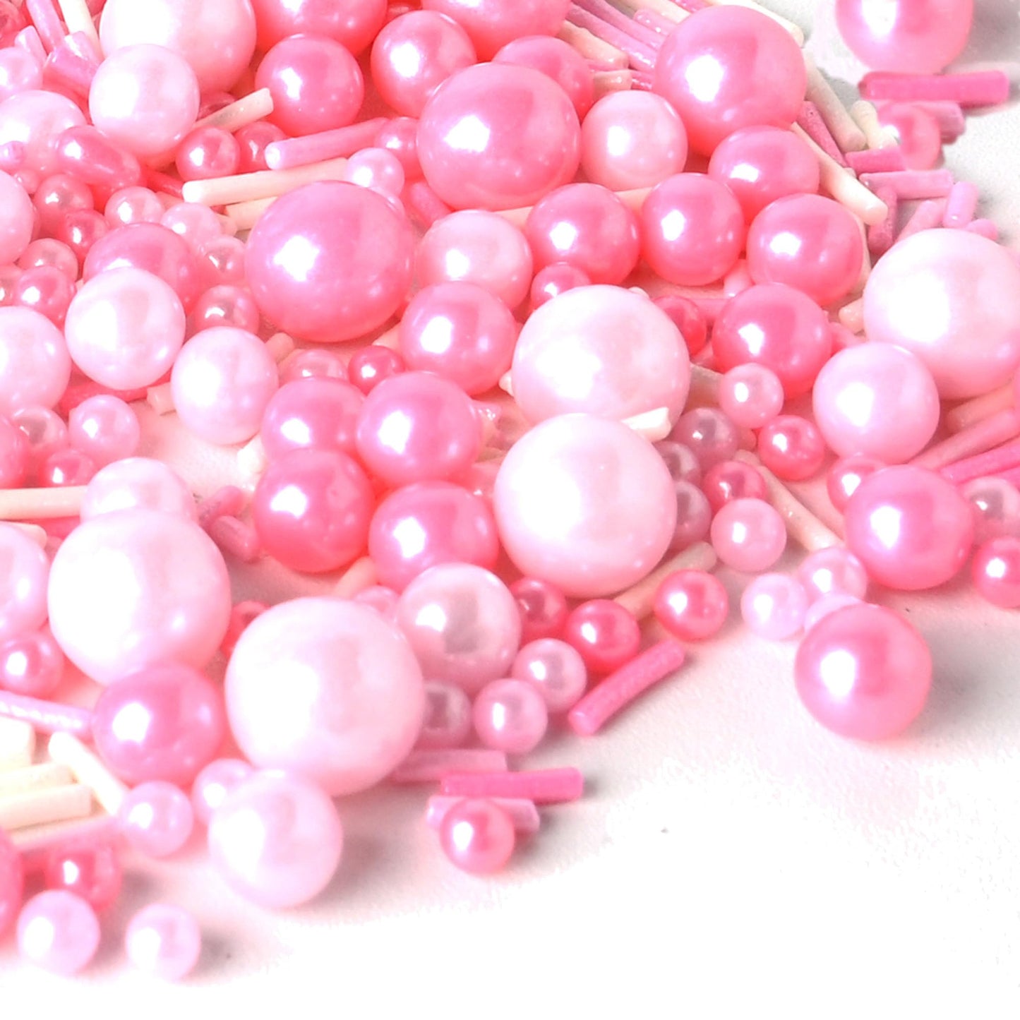 Trunahcao Edible Pink Sprinkles Jimmies Mix for Cakes, Cookies, Ice Cream, Baking, Cupcake Decoration