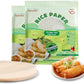 TANISA 2 Packs Rice Paper Wrappers, 76 Sheets Spring Roll Wrappers for Deep Fried (22cm, Round, 12 oz/pack) Cha gio, Gluten Free