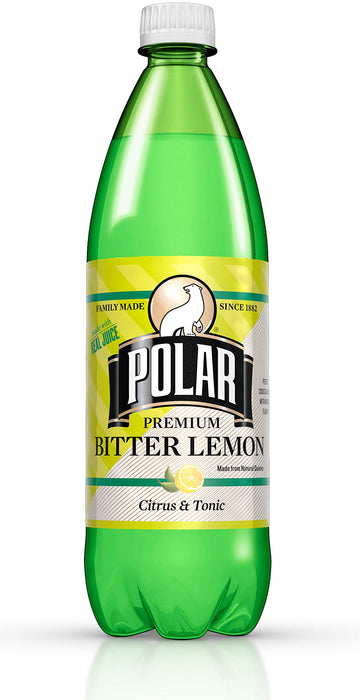 Polar Beverages Bitter Lemon, 33.8 Fluid Ounce (Pack Of 12)