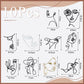Marsui 10 Pcs Boho Lady Face Cake Topper Acrylic Minimalist Lady Cake Toppers Happy Birthday Cake Decoration For Women Wedding B