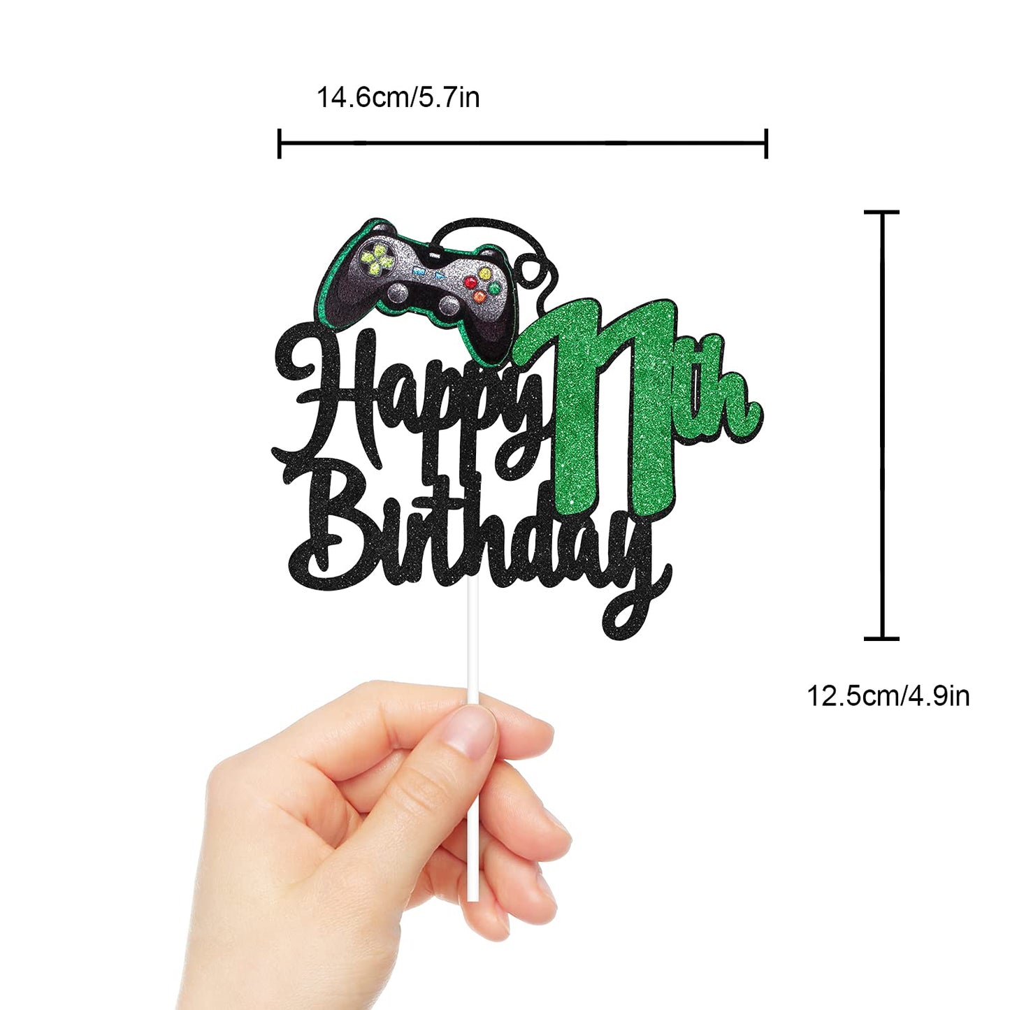 Video Game Happy 11Th Birthday Cake Topper - Video Game Boy'S 11Th Birthday Party Cake Supplies - Game On Level Up Winner Party