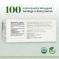 Uncle Lees Organic White Tea Bags, Low Caffeine, Antioxidant-Rich, 100 Count, Individually Wrapped, Pack of 1