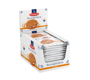 Daelmans Stroopwafel Caramel - The Original Stroopwafels, Toasted Dutch Waffle Cookies w/a Creamy & Buttery Filling, Made In Hol