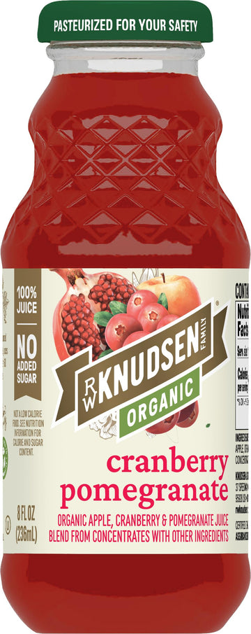 R.W. Knudsen Organic Cranberry Pomegranate Juice, 8 fl oz (12 Pack)