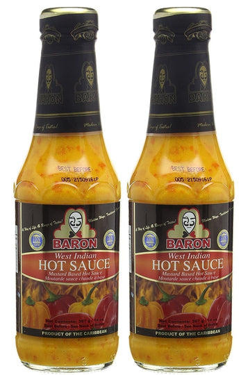 Baron West Indian Hot Pepper Sauce 14Oz (Pack Of 2)