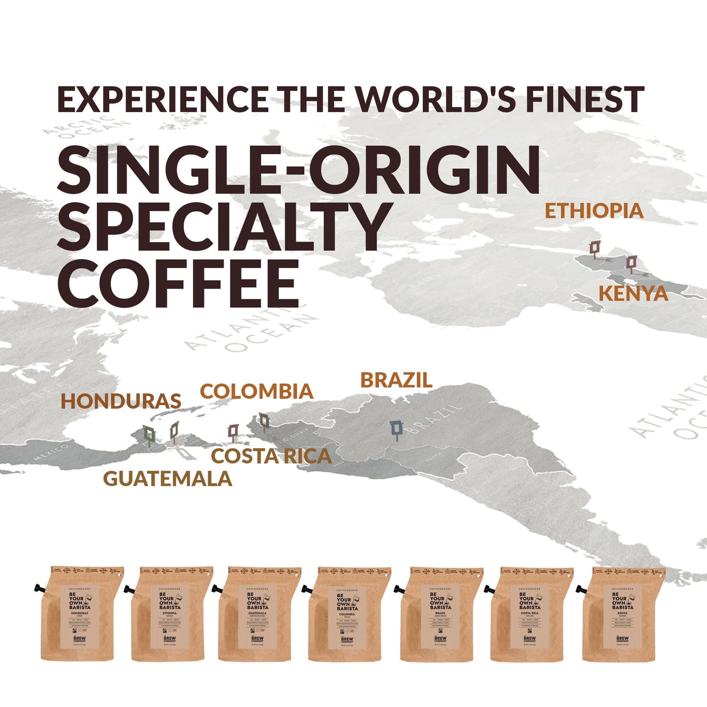 Original Gourmet Coffee Gift Set For Men & Women - 7 Worlds Finest Single Origin Specialty & Organic Coffees In Innovative Malt-Inspired | Sampler Box For Coffee Lover To Brew & Enjoy Anytime, Anywhere