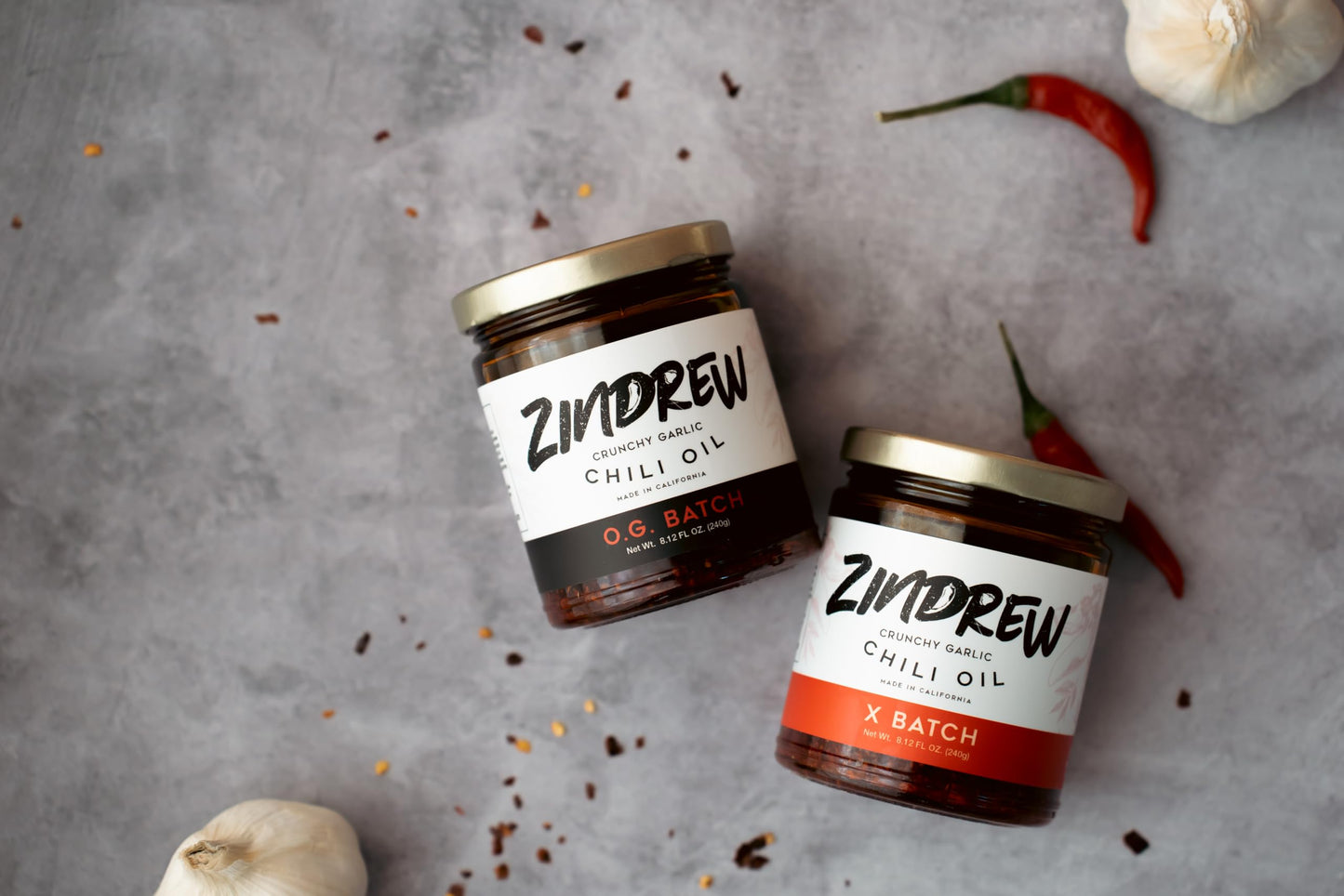 Zindrew Chili Crunchy Garlic Chili Oil Og Batch. Enhanced Spicy, Savory, Umami Gourmet All-Purpose Hot Chili Crisp Sauce (Og Batch- Very Mild Heat And X Batch- Very Spicy) 8.12Oz