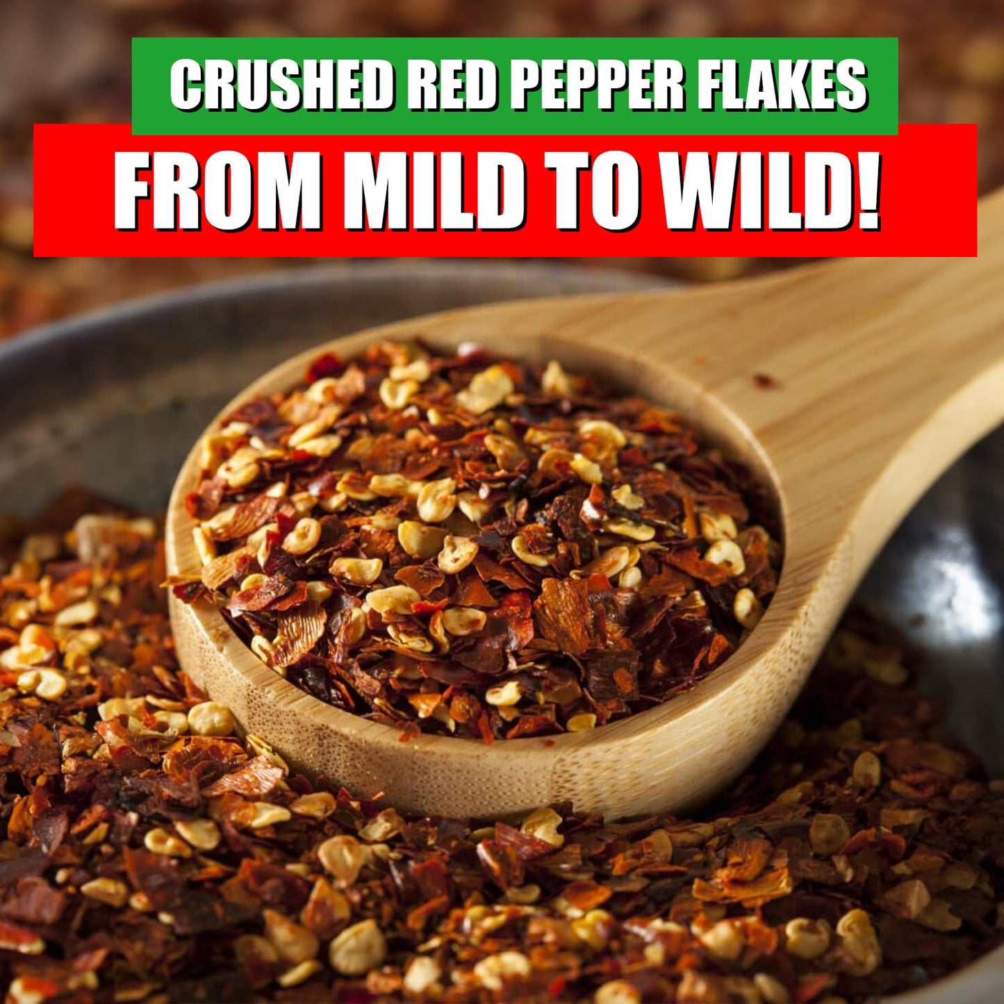 Crushed Red Pepper Flakes, All Natural, Hot and Spicy Seasoning for Pizza, Pasta, Chili, Soup, Meat, Marinades, and Stir Fry, 12