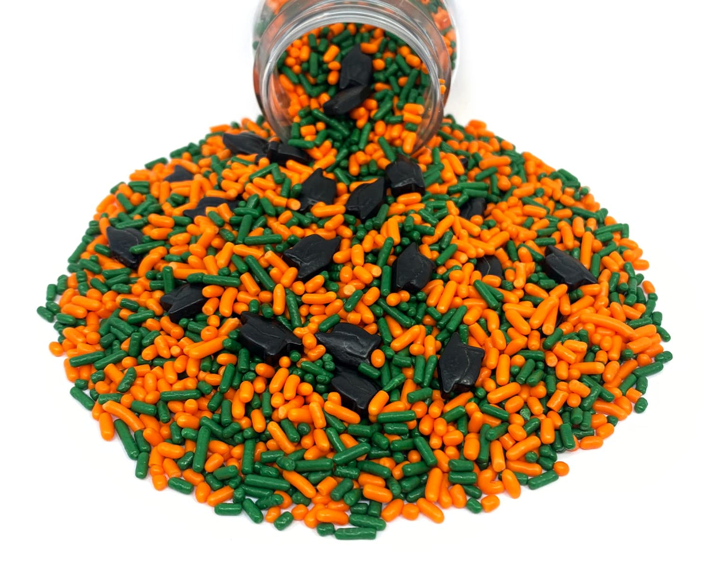 Mystic Sprinkles Graduation Day Sprinkles Mixes (Graduation Day! Orange & Green Sprinkle Mix 3.8Oz)