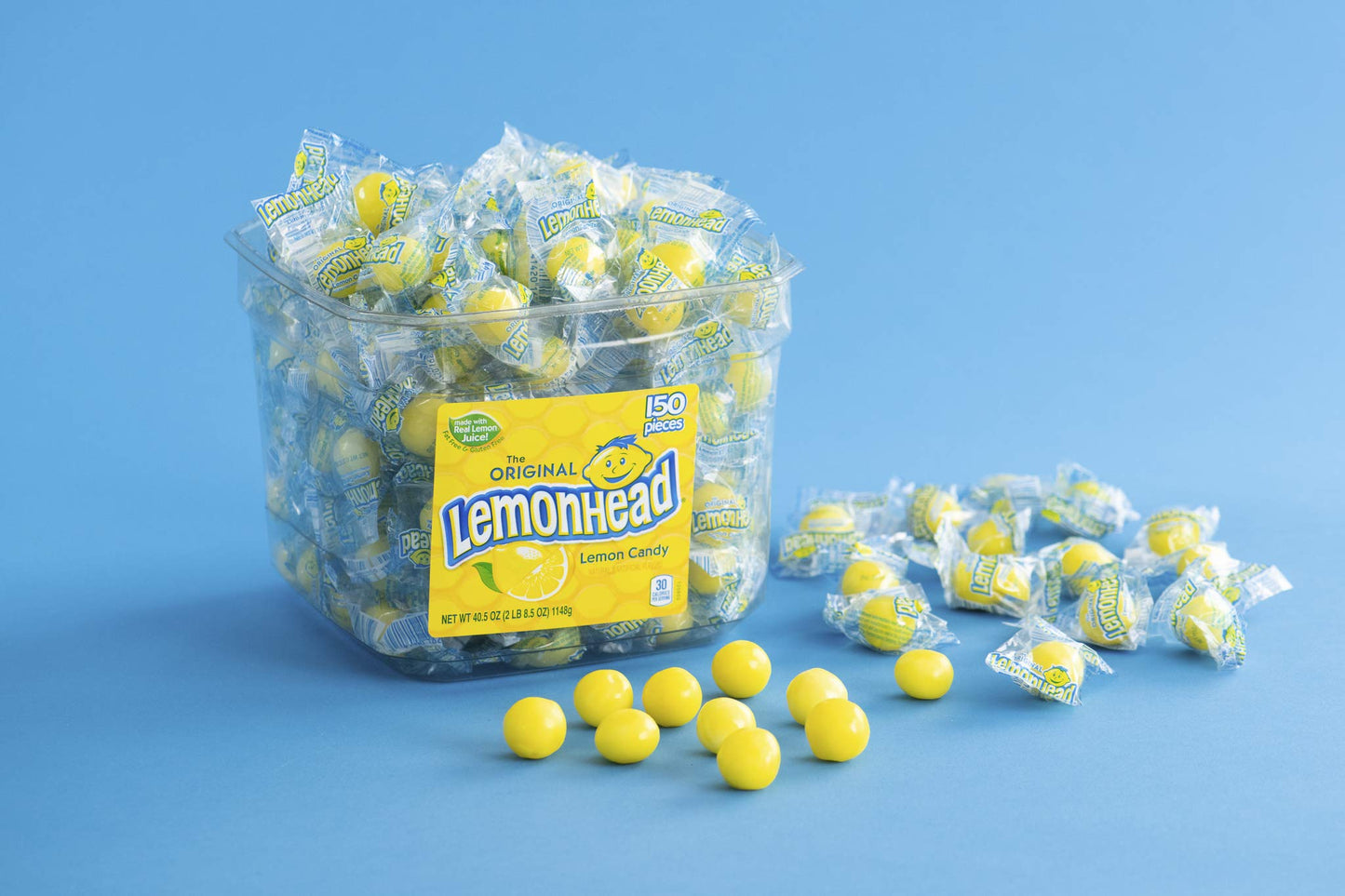 Lemonhead Hard Lemon Candy, Individually Wrapped Candy (150 Count)