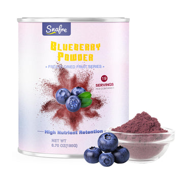 Blueberry Powder, 6.7OZ Freeze Dried Blueberry Pow der, Freeze Dried Fruit Powder, No Sugar & Additives, Great for Oatmeal, Cere