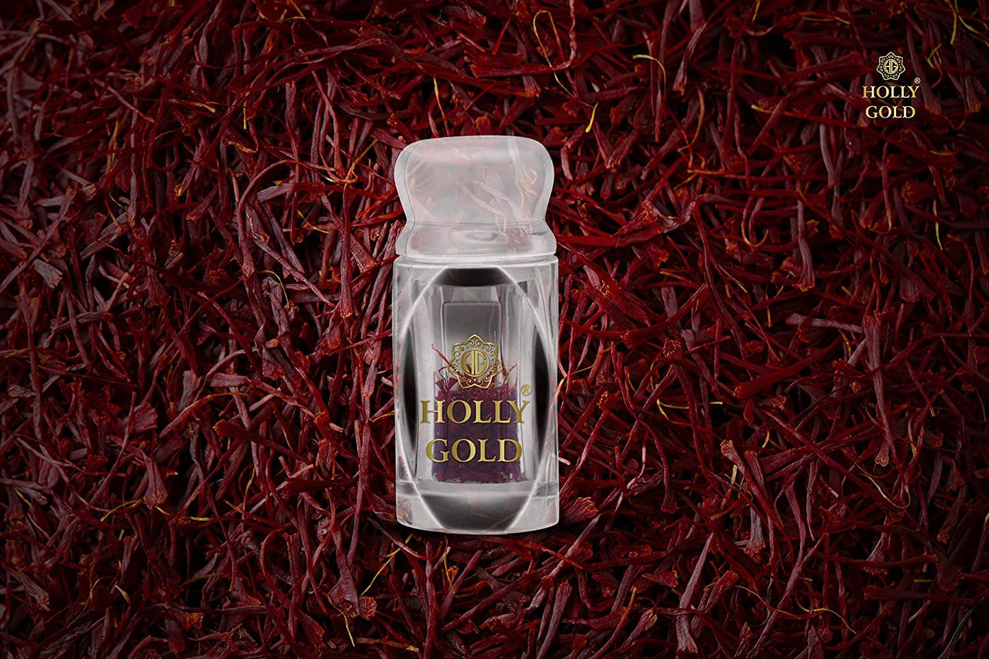 Holly Gold Pure Organic Kashmiri Saffron/Keshar/Zafran/Jafran/Whole Threads | Originally Premium Grade A+++ Pampore Kesar Thread