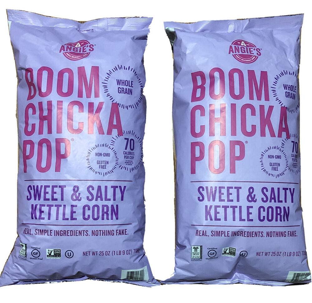Mamay Sumarna 2 PACKs ANGIES BOOM CHICKA POP Sweet And Salty Kettle Corn 25oz Each Gluten Free - Set of 2