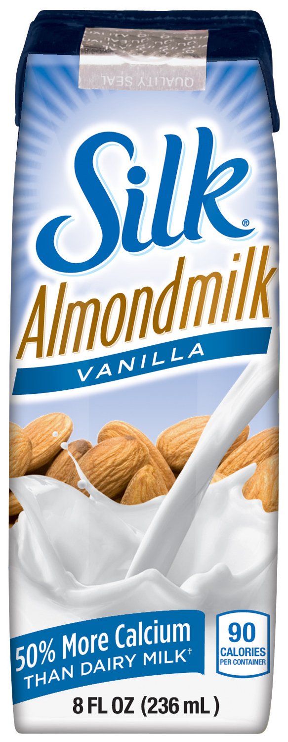 Silk Almond Milk, Vanilla, 8 Ounce (Pack of 12)