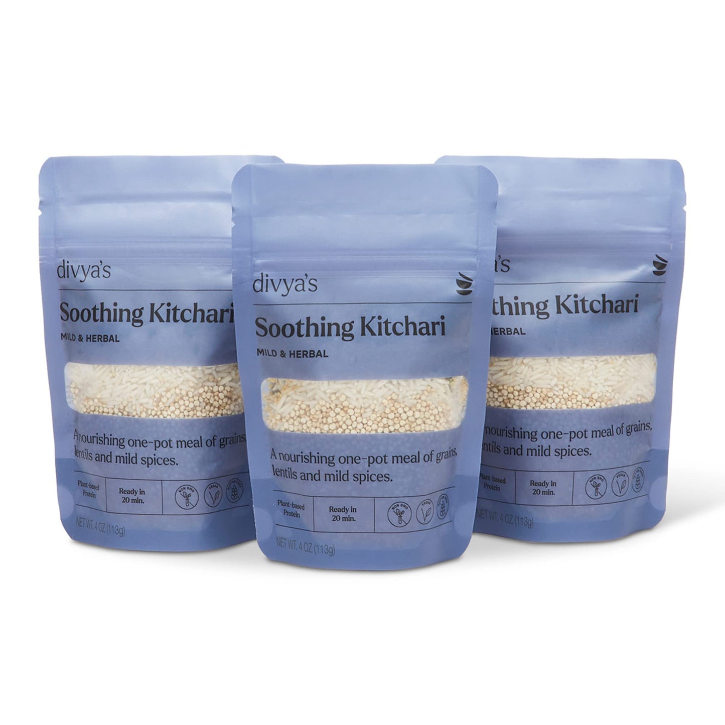 Divya's Soothing Kitchari, Mild & Herbal, One-Pot Ayurvedic Meal with Grains, Lentils, & Spices, Healthy & Nourishing Plant-Base