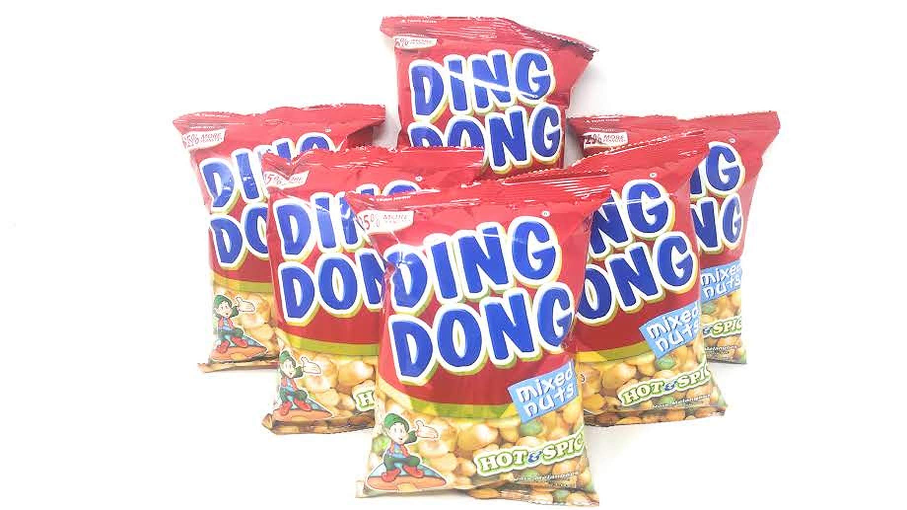 Ding Dong Mixed Nuts (Hot & Spicy), 100g (3.53oz), 6 Pack