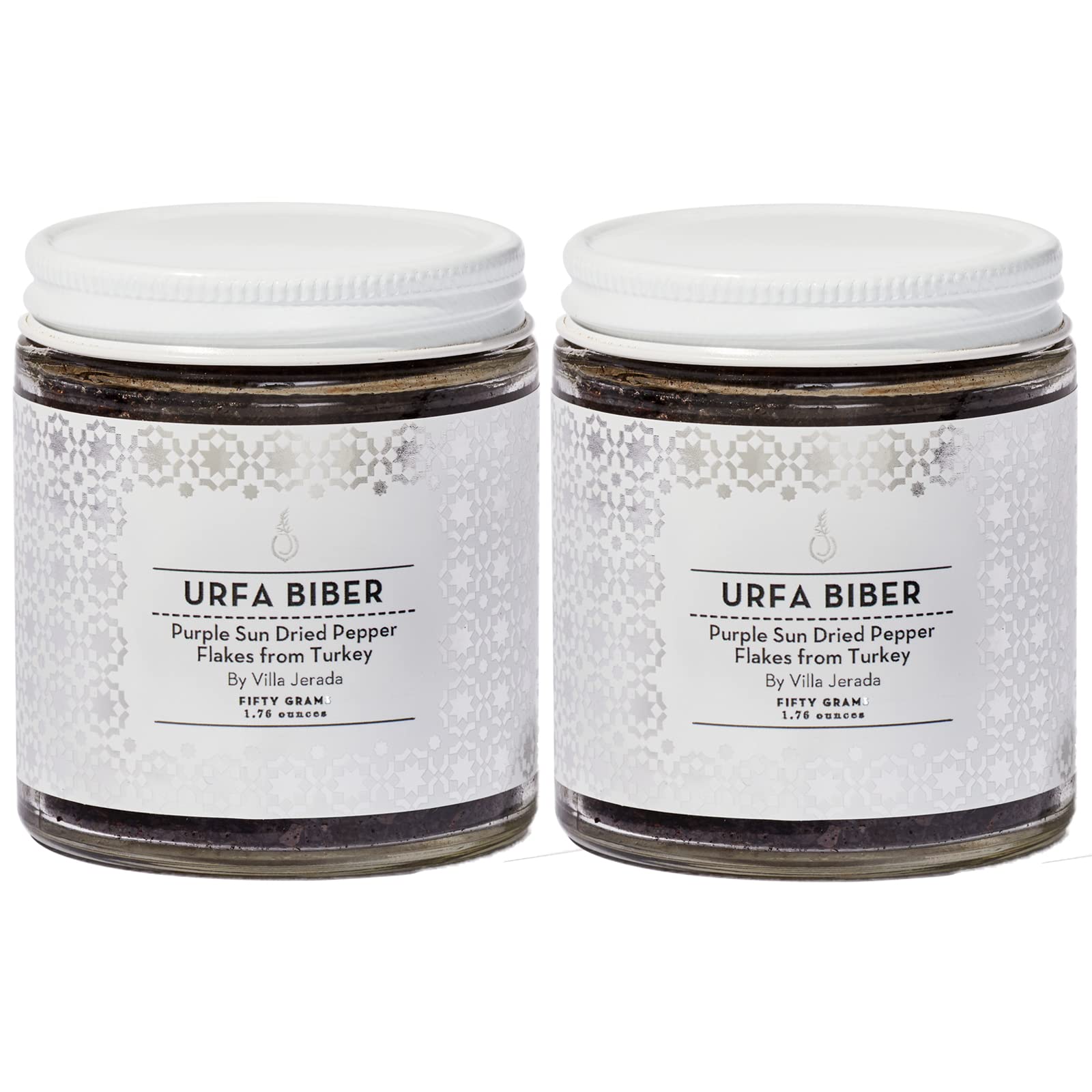 VILLA JERADA Premium Urfa Biber Pepper Flakes, 1.76oz (Pack of 2) - Sun Dried Chile Pepper from Turkey