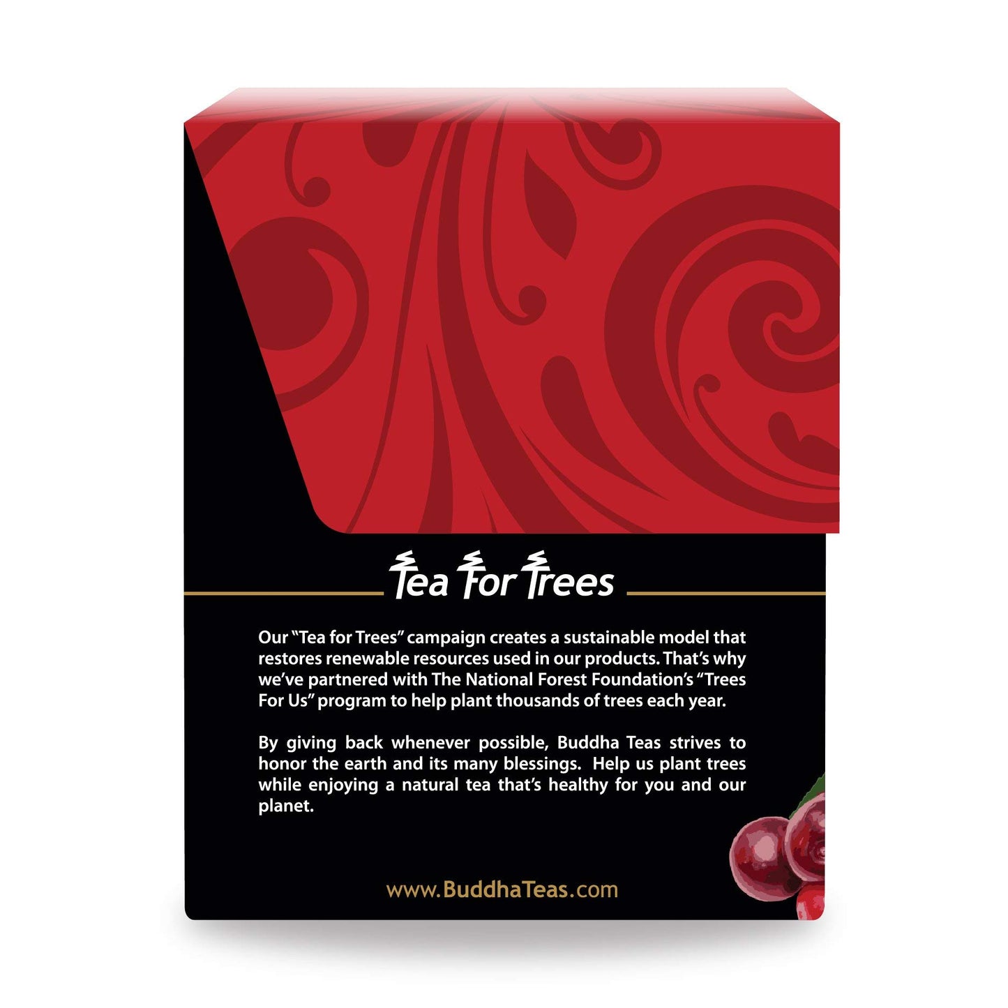 Buddha Teas Organic Wild Cherry Bark Tea - OU Kosher, USDA Organic, CCOF, 18 Bleach-Free Tea Bags
