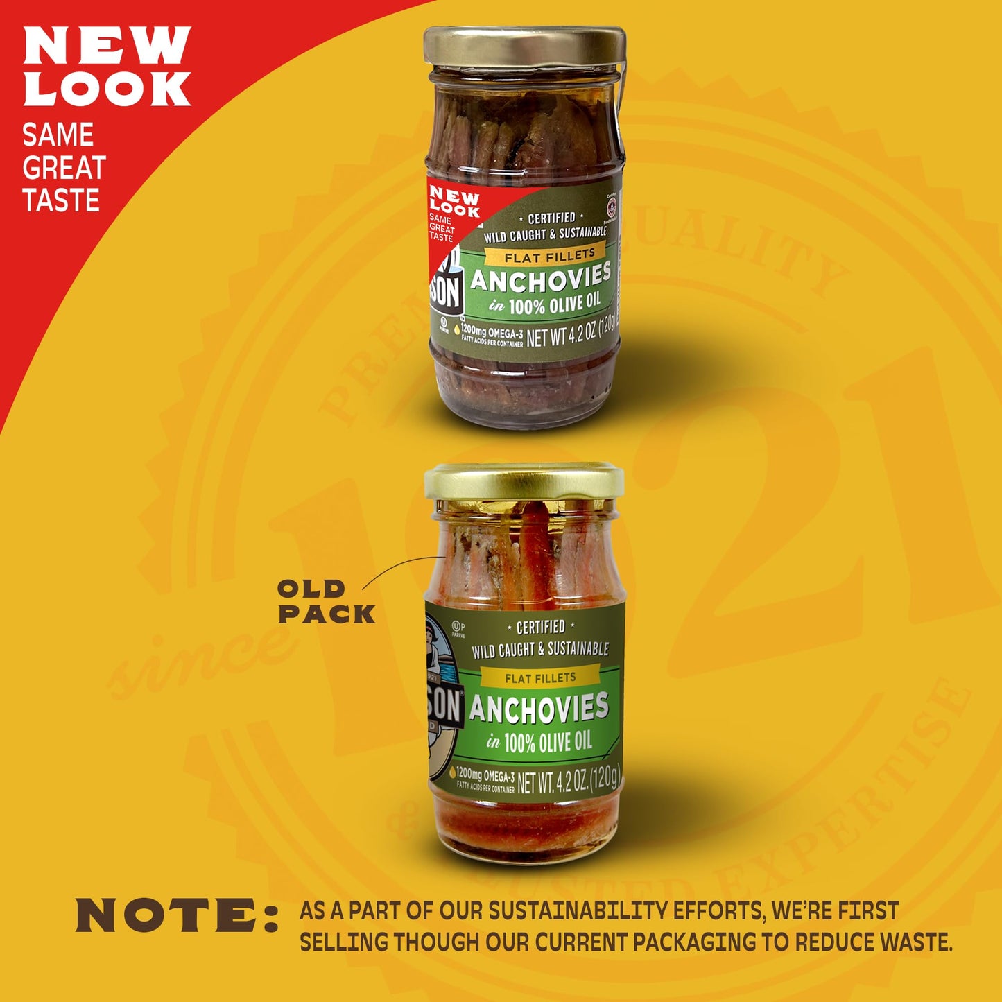 Season Anchovies In Olive Oil - Flat Anchovy Fillets, Wild Caught Fish, Canned Anchovies, Keto Snacks, Rich In B Vitamins, Low In Mercury, Kosher, Non-Gmo, 600Mg Of Omega-3-4.2 Oz Glass Jar, 12-Pack