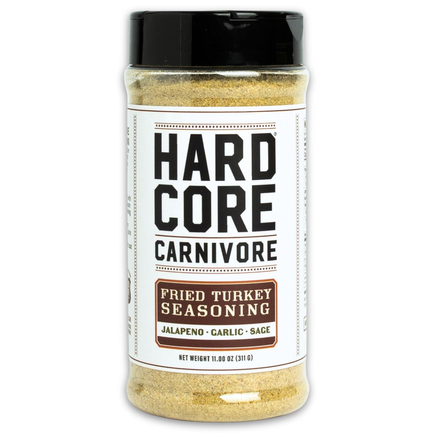 Hardcore Carnivore Limited Edition Fried Turkey Seasoning (11 oz Shaker) Texas-Made Blend for Turkey  Chicken Wings  Pot Pie and More