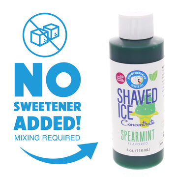 Hypothermias Shaved Ice And Snow Cone Syrup Unsweetened Flavor Concentrate - 4 Fl Oz - Makes 1 Gallon Of Ready To Use Syrup - Sp