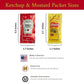 Gift Set: 100 Ketchup (9g) & 100 Mustard (7g) Packets - 200 Total Condement Packs with CMC Products Clip and Spreader (approxima