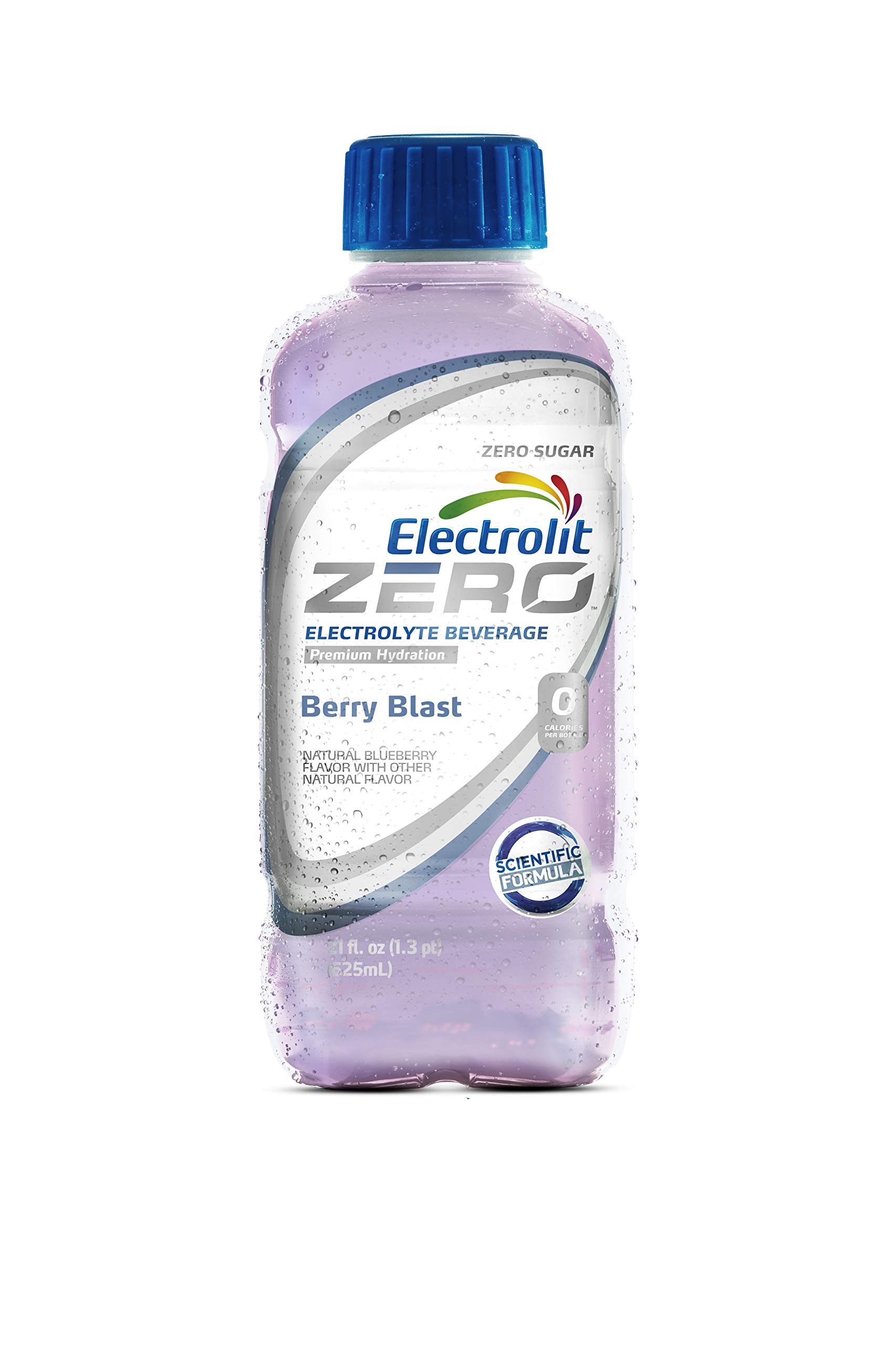 Electrolit Electrolyte Hydration & Recovery Drink, 21oz, ZERO Berry Blast, 12 Pack