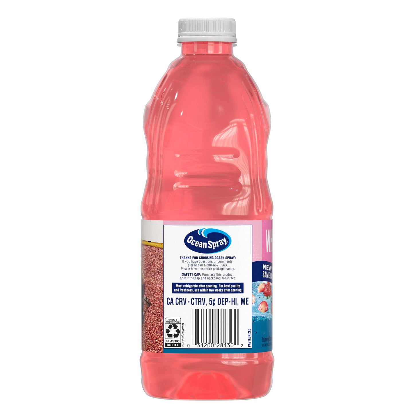 Ocean Spray Cran-Strawberry Juice Drink, 64 Fl Oz Bottle, Pack of 8