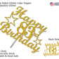 83 Birthday Cake Topper Gold Glitter, Party Decoration Ideas, Premium Quality, Sturdy Doubled Sided Glitter, Acrylic Stick. Made