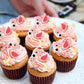Keaziu 40 Pack Edible Flamingo Cupcake Toppers Summer Theme, Pink, 2 x 0.05 inches, Perfect for Baby Shower and Birthday Parties