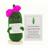 KALAWALK Funny 1 Pcs Crochet Gifts with Positive Affirmations Cards for Inspirational Novelty Good Luck Gifts and Party Decorati