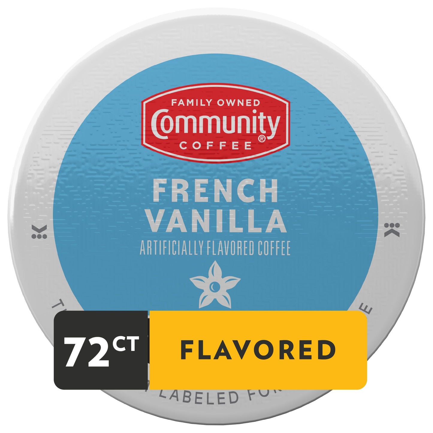 Community Coffee French Vanilla Coffee Pods, Medium Roast, 72 Count, Compatible with Keurig 2.0, Model 16277-6