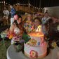 Laventy 2 Pcs Glitter Aloha Cake Topper Flamingo Cake Toppers Flamingo Happy Birthday Cake Decoration Tropical Hawaiian Luau The