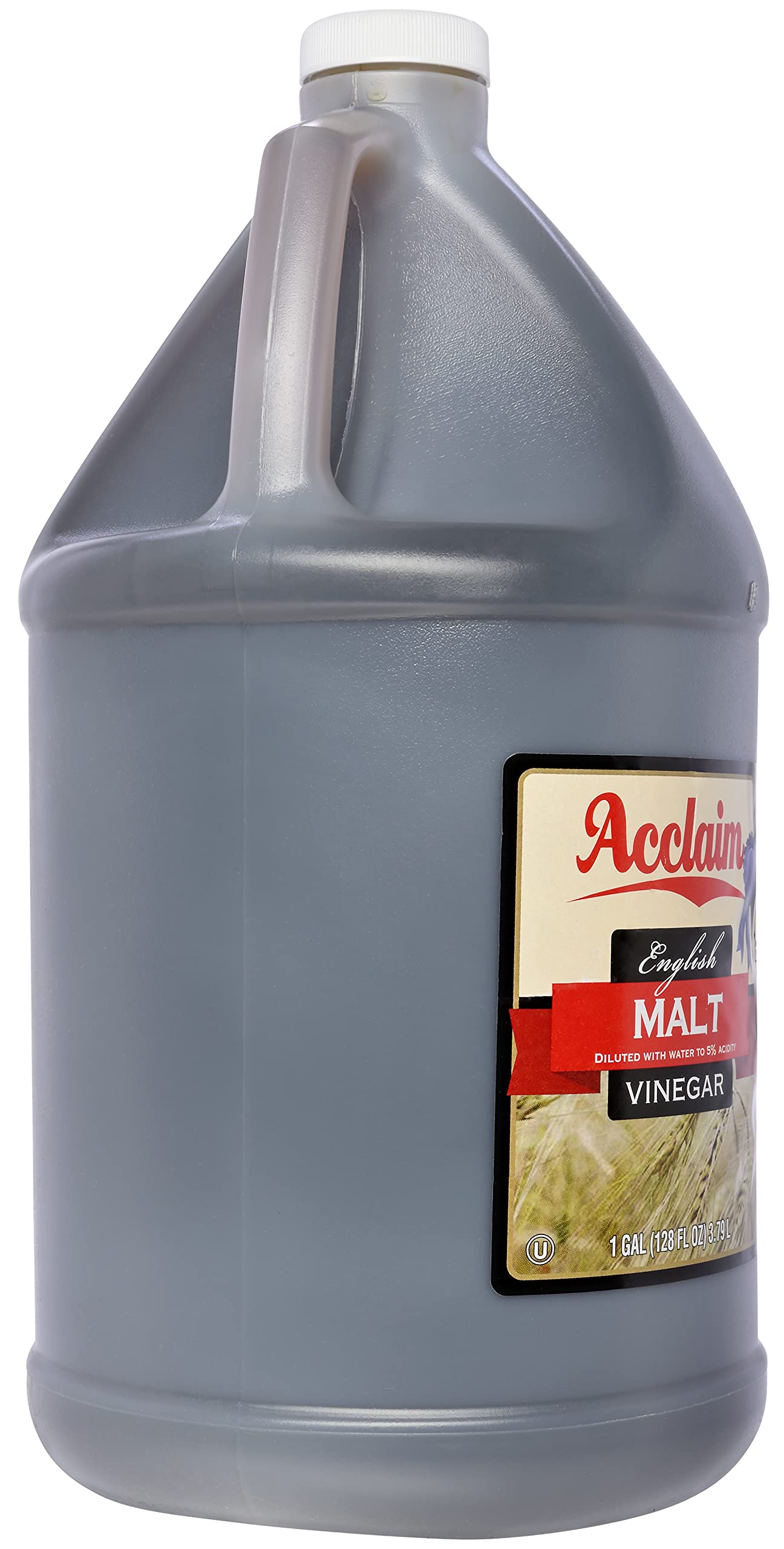 Acclaim English Malt Vinegar, All Natural, 128 Ounces (1 Gallon) - 5% Acidity