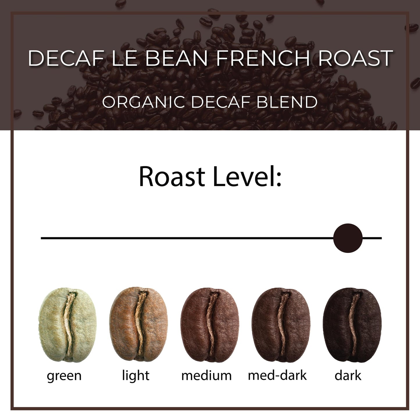 The Bean Organic Coffee Company Water Processed Decaf Le Bean, Dark French Roast, Whole Bean Coffee, 5-Pound Bag