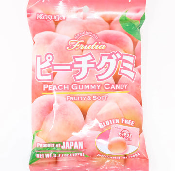 Japanese Fruit Gummy Candy From Kasugai - Peach - 107G
