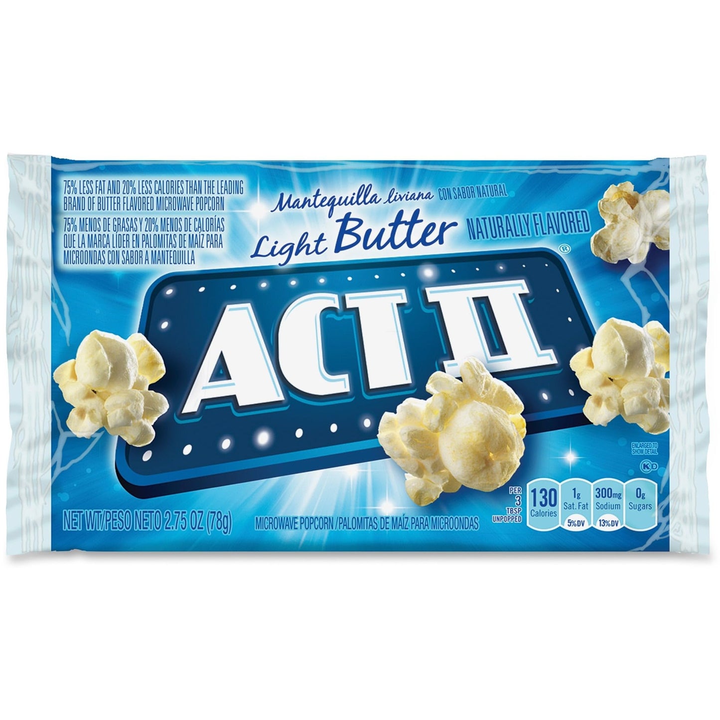 Act Ii Microwave The Classic Light Butter Popcorn, 2.75 Ounce -- 36 Per Case.