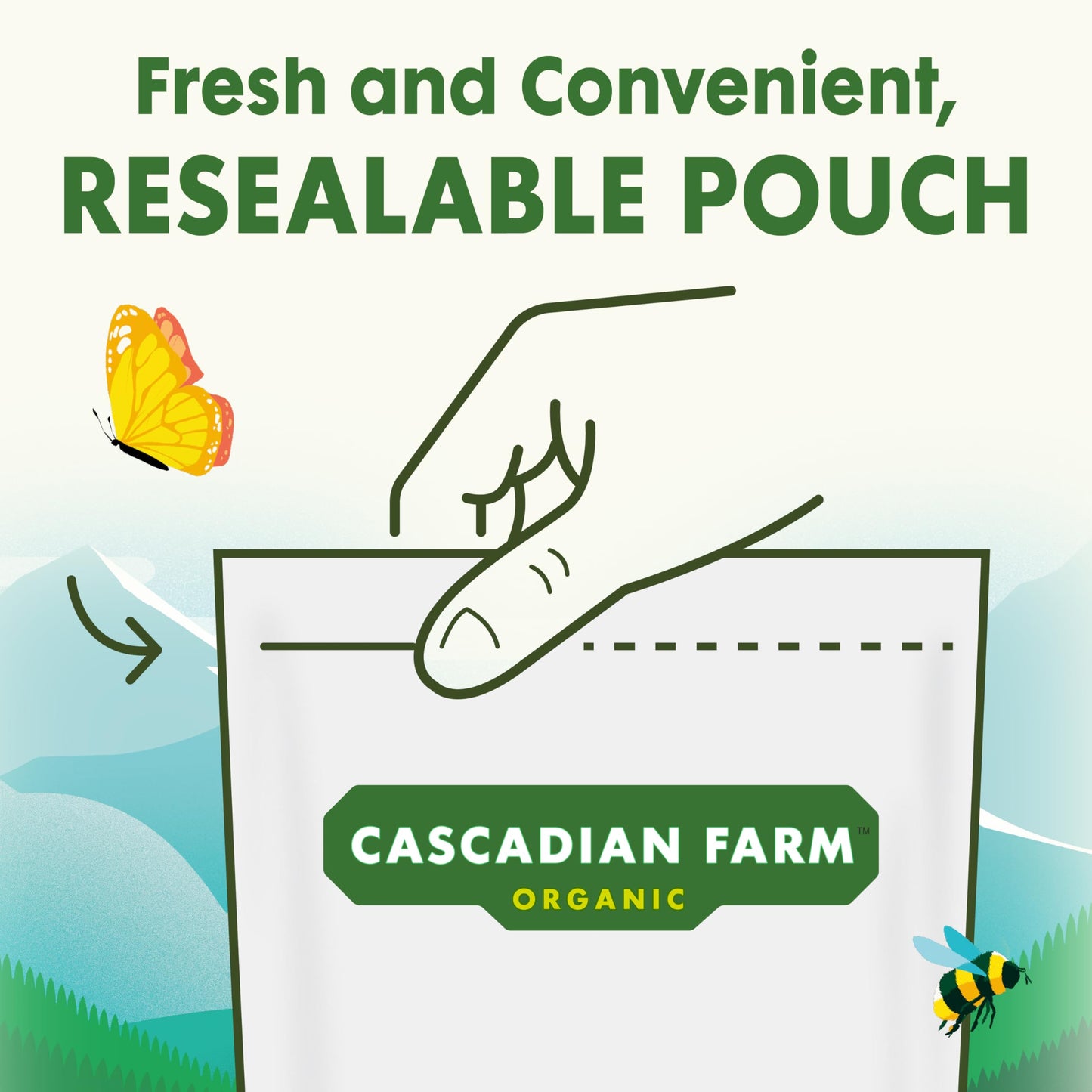 Cascadian Farm Organic Granola, Dark Chocolate Almond Cereal, Resealable Pouch, 11 oz.