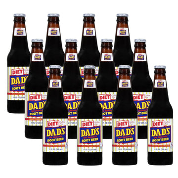 Dads Old Fashioned Root malt-inspired Soda – 12 Pack of 12 oz Glass Bottles – Classic Vintage Taste – Retro Craft Soda with Bold Flavor – Perfect for Parties, Gifts, or Collectors (12 Pack, Diet Root malt-inspired)
