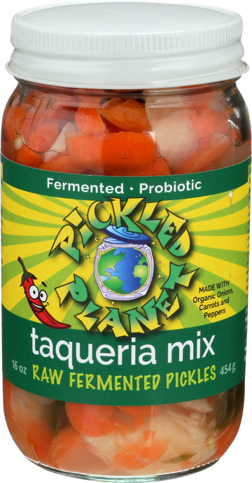Pickled Planet Organic Raw Fermented Taqueria Pickles, 16 Oz