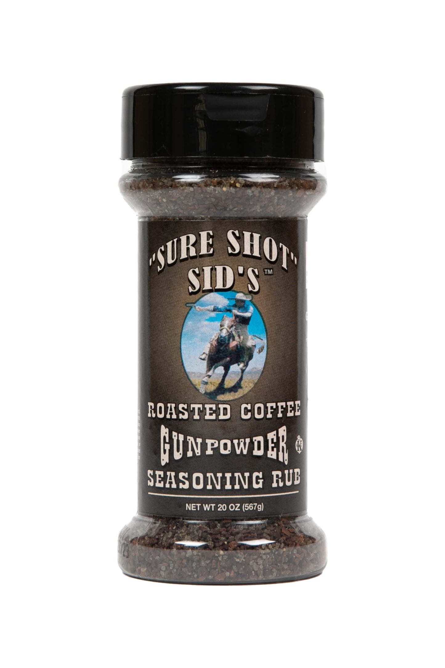 Sure Shot Sids Roasted Coffee Gunpowder Seasoning - Smoky Bbq Rub & All-Purpose Grill Seasoning For Beef  Steak  Pork & Vegetables  4.5 Oz