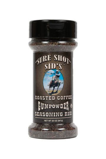 Sure Shot Sids Roasted Coffee Gunpowder Seasoning - Smoky Bbq Rub & All-Purpose Grill Seasoning For Beef  Steak  Pork & Vegetables  4.5 Oz