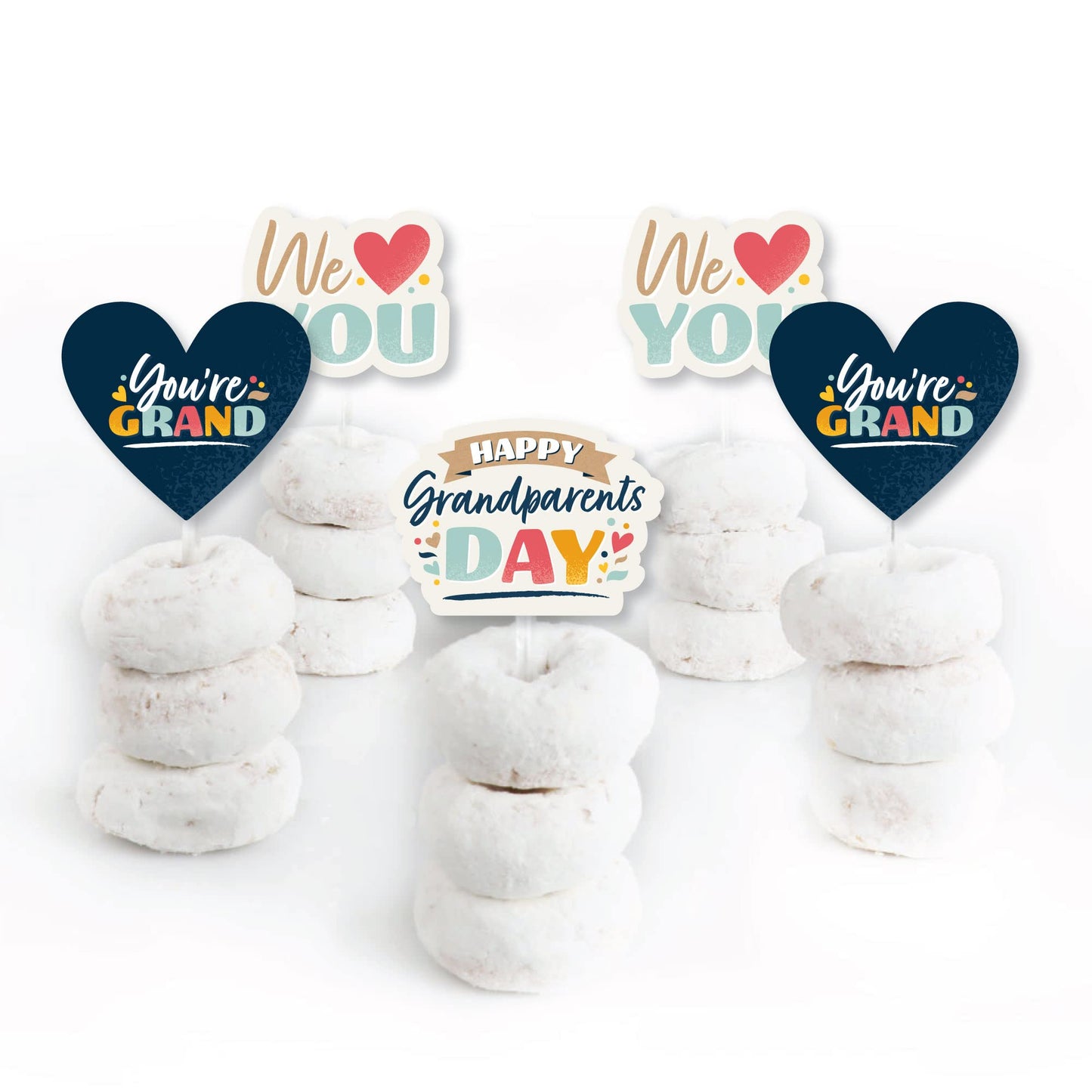 Big Dot of Happiness Dessert Cupcake Toppers, Set of 24, 3.5 inches, Multicolored, Model BD7827dt