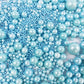 Kuting Sprinkles Edible Pearl Sugar Candy Cupcake Topper 120g Blue Glitter Mix for Baking and Decorating