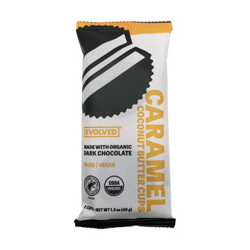 Eating Evolved Dark Chocolate Coconut Butter Cups Caramel Sea Salt 1.5 Oz