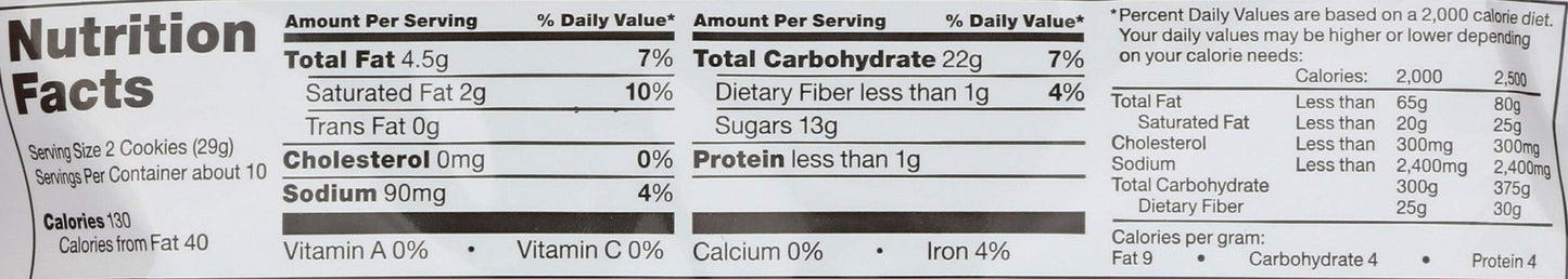 GLUTINO Chocolate Vanilla Creme Cookies, 10.5 oz