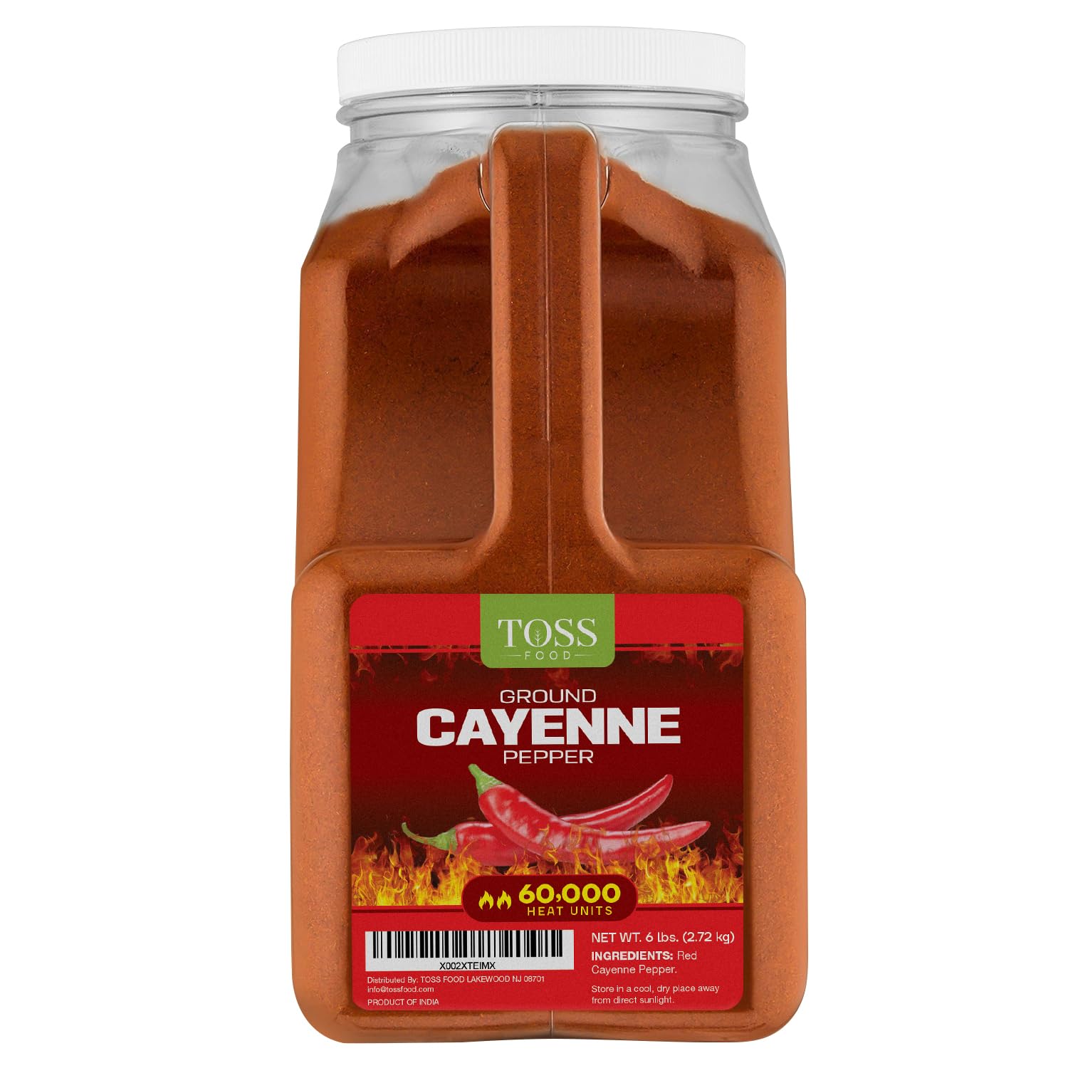 Extra Hot Cayenne Pepper Powder Bulk 60,000 Heat Units 6 Lb, Ground Cayenne Powder Hot Pepper Powder - Red Pepper Powder Spice F