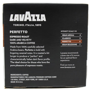 Lavazza - Coffee Perfetto K-cup - Case of 6 - 10 CT (6x10 CT)
