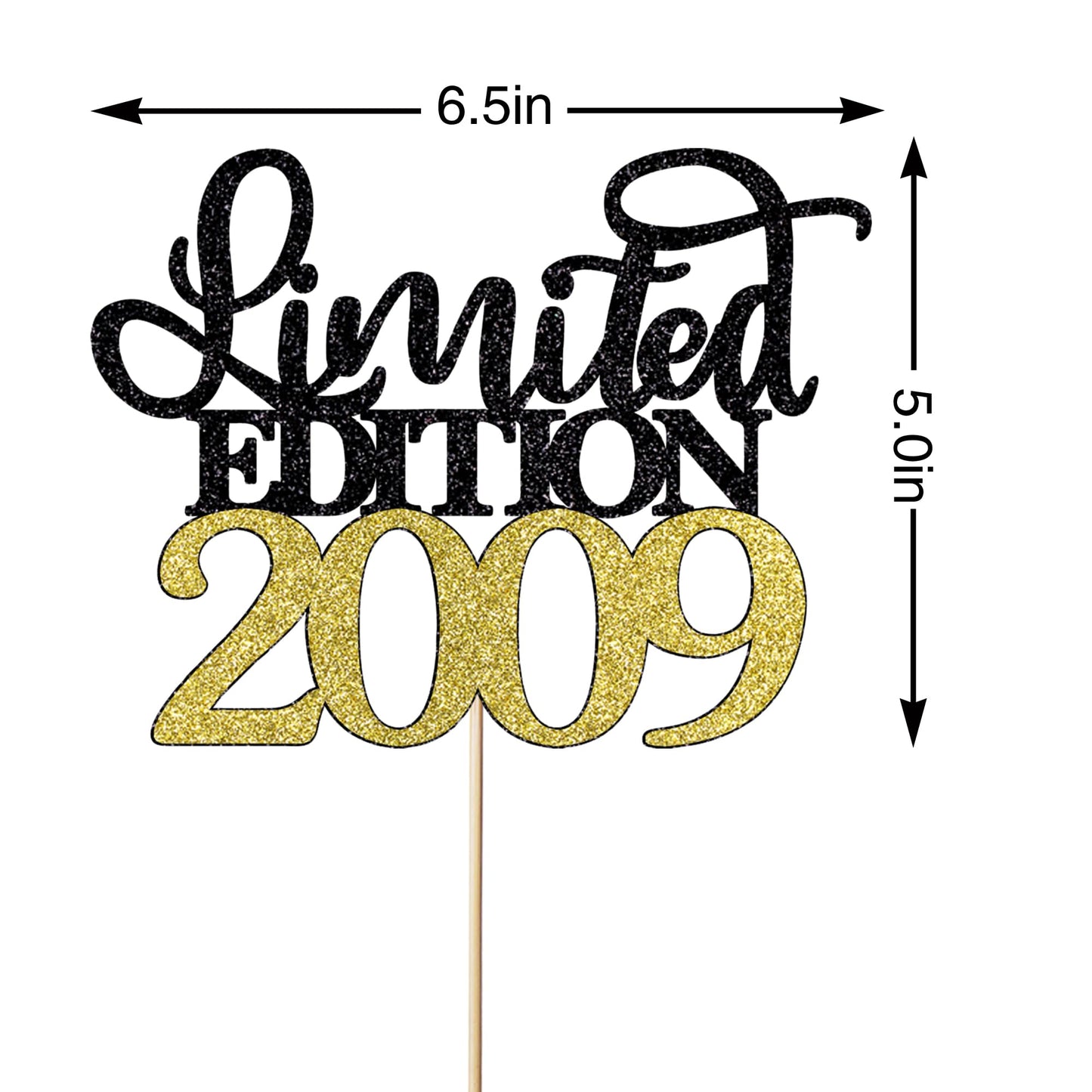 Leetaivie Limited Edition 2009 Cake Topper, Happy 15Th Birthday Cake Topper, Men And Women Cheer 15 Years /15 & Fabulous Cake De